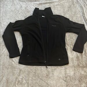 Columbia Black Ski Snow Jacket High Collar Fleece